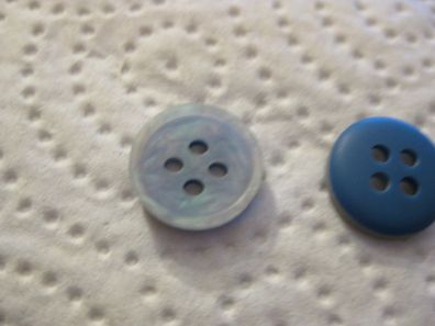 1 Kunststoffknöpfe Knopf hellblau marmoriert 13x2mm 4Loch Nr. 3107