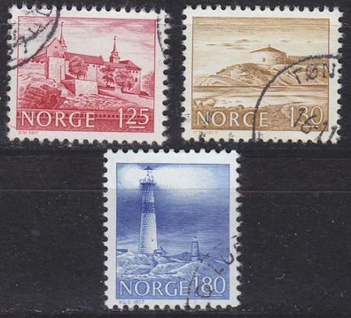 Norwegen NORWAY [1977] MiNr 0739-41 ( O/ used ) Bauwerke