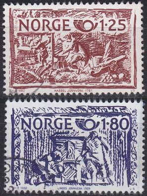 Norwegen NORWAY [1980] MiNr 0821-22 ( O/ used )