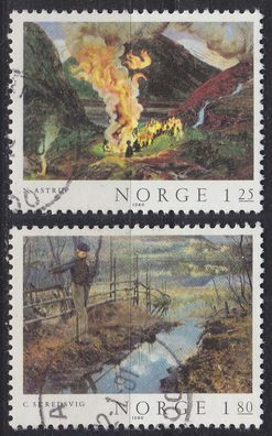 Norwegen NORWAY [1980] MiNr 0823-24 ( O/ used ) Gemälde