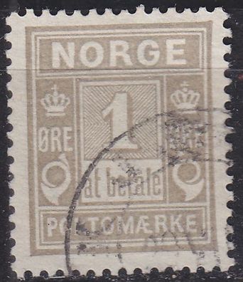 Norwegen NORWAY [Porto] MiNr 0001 I ( O/ used )