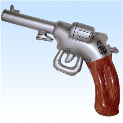 Aufblasbarer Revolver ca. 50cm Pistole aufblasbar Polizist Gangster Police Waffe