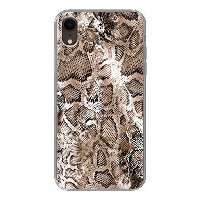 Hülle für iPhone XR - Tiermuster - Schlange - Haut - Silikone