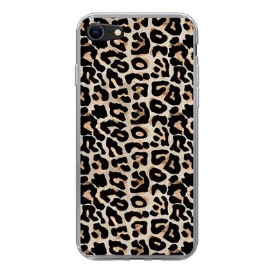 Hülle für iPhone 7 - Pantherdruck - Braun - Luxus - Silikone