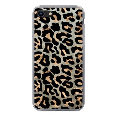 Hülle für iPhone 7 - Tiermuster - Panther - Braun - Silikone