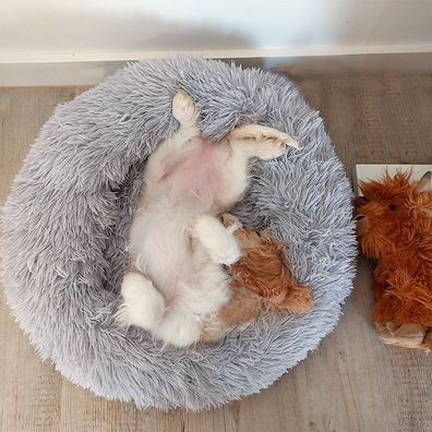 animal-design Kuschelbett AMY Plüschbett Nest flauschig Hundekissen Katzenbett