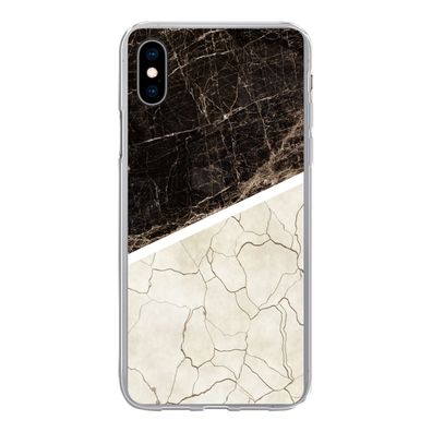 Hülle für iPhone Xs - Marmor - Struktur - Abstrakt - Silikone