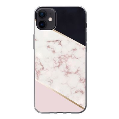 Hülle für iPhone 12 mini - Marmor - Roségold - Luxus - Silikone