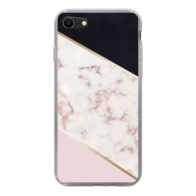 Hülle für iPhone 8 - Marmor - Roségold - Luxus - Silikone