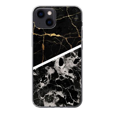 Hülle für iPhone 13 - Marmor - Gold - Luxus - Silikone