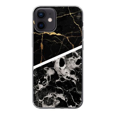 Hülle für iPhone 12 - Marmor - Gold - Luxus - Silikone
