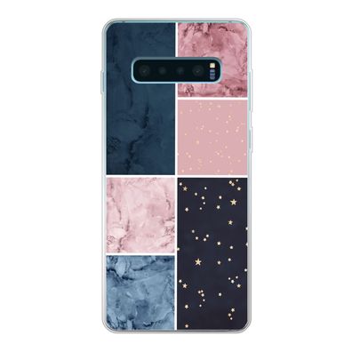 Hülle für Samsung Galaxy S10 Lite - Marmor - Rosa - Blau - Silikone