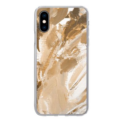 Hülle für iPhone X - Farbe - Gold - Beige - Silikone