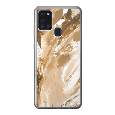 Hülle für Samsung Galaxy A21s - Farbe - Gold - Beige - Silikone