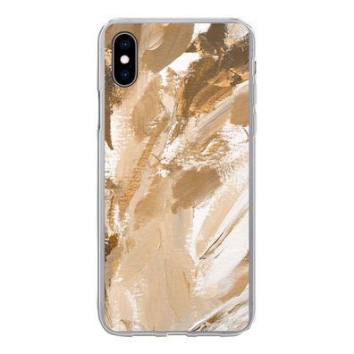 Hülle für iPhone Xs - Farbe - Gold - Beige - Silikone
