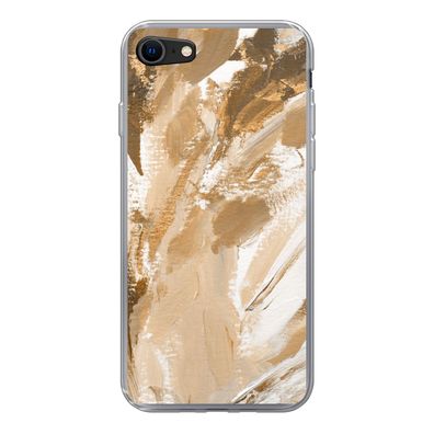Hülle für iPhone 8 - Farbe - Gold - Beige - Silikone