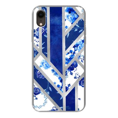 Hülle für iPhone XR - Delfter Blau - Design - Luxus - Silikone