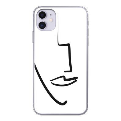Hülle für iPhone 11 - Gesicht - Frau - Minimalismus - Silikone