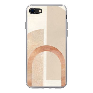 Hülle für iPhone 8 - Marmor - Muster - Rosa - Silikone