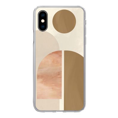 Hülle für iPhone X - Rosa - Braun - Design - Silikone