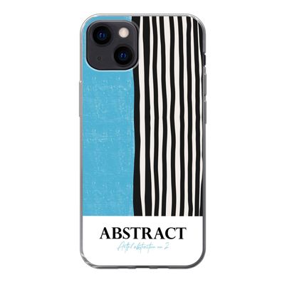 Hülle für iPhone 13 - Design - Blau - Schwarz - Weiß - Silikone