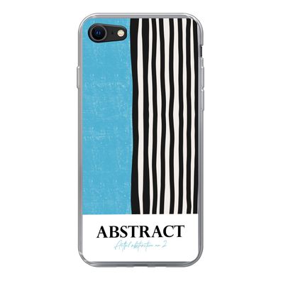 Hülle für iPhone 7 - Design - Blau - Schwarz - Weiß - Silikone