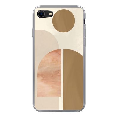 Hülle für iPhone 7 - Rosa - Braun - Design - Silikone
