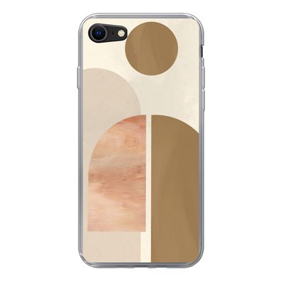 Hülle für iPhone 8 - Rosa - Braun - Design - Silikone