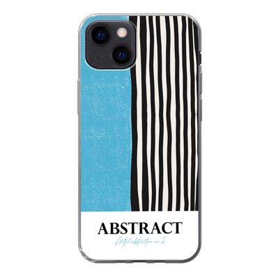 Hülle für iPhone 13 mini - Design - Blau - Schwarz - Weiß - Silikone