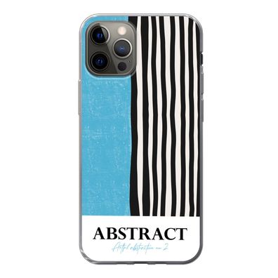 Hülle für iPhone 12 Pro - Design - Blau - Schwarz - Weiß - Silikone