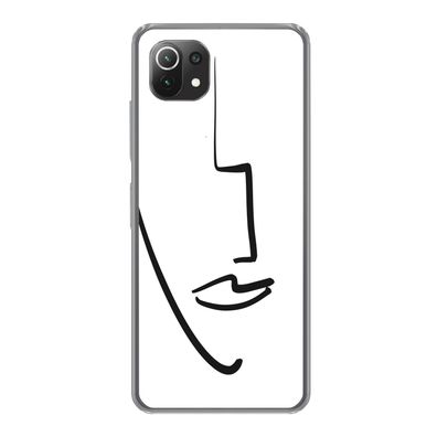 Hülle für Xiaomi 11T - Gesicht - Frau - Minimalismus - Silikone