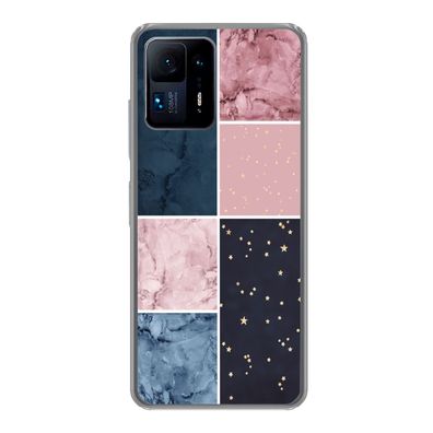 Hülle für Xiaomi Mi Mix 4 - Marmor - Rosa - Blau - Silikone