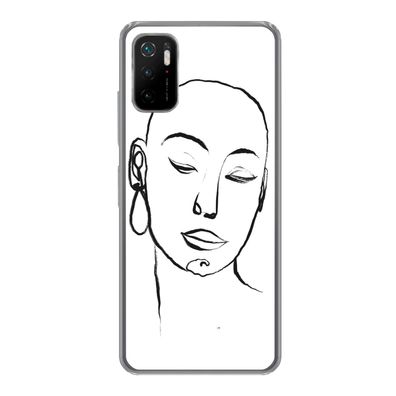 Hülle für Xiaomi Poco M3 Pro 5G - Frau - Gesicht - Porträt - Silikone