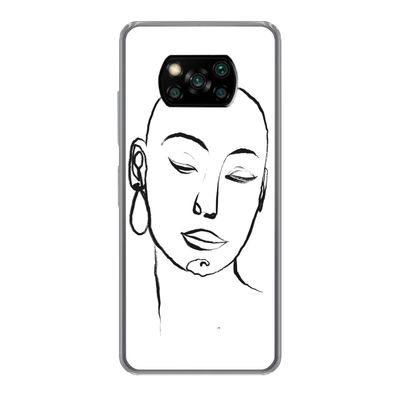 Hülle für Xiaomi Poco X3 NFC - Frau - Gesicht - Porträt - Silikone