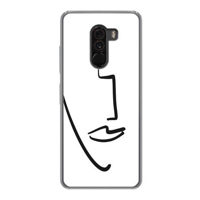 Hülle für Xiaomi Pocophone F1 - Gesicht - Frau - Minimalismus - Silikone