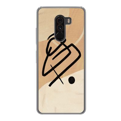 Hülle für Xiaomi Pocophone F1 - Schwarz - Design - Braun - Silikone