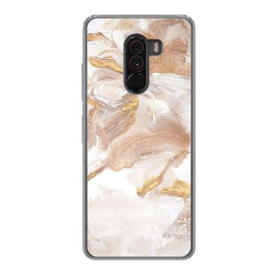Hülle für Xiaomi Pocophone F1 - Wasserfarbe - Gold - Braun - Silikone