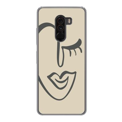 Hülle für Xiaomi Pocophone F1 - Frau - Gesicht - Kunst - Silikone