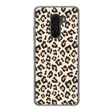 Hülle für Xiaomi Pocophone F1 - Weiß - Rosa - Leopardenmuster - Silikone