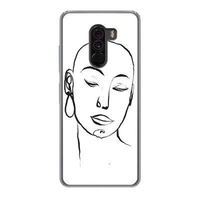 Hülle für Xiaomi Pocophone F1 - Frau - Gesicht - Porträt - Silikone