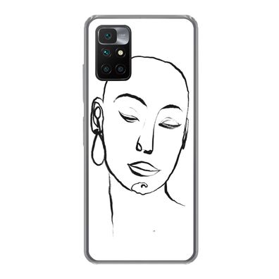 Hülle für Xiaomi Redmi 10 - Frau - Gesicht - Porträt - Silikone