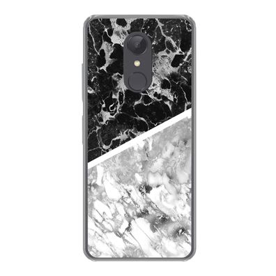 Hülle für Xiaomi Redmi 5 - Marmor - Schwarz - Weiß - Luxus - Silikone