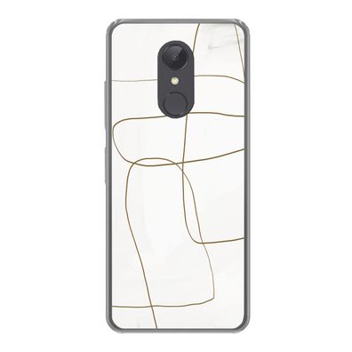 Hülle für Xiaomi Redmi 5 - Kunst - Braun - Weiß - Abstrakt - Silikone