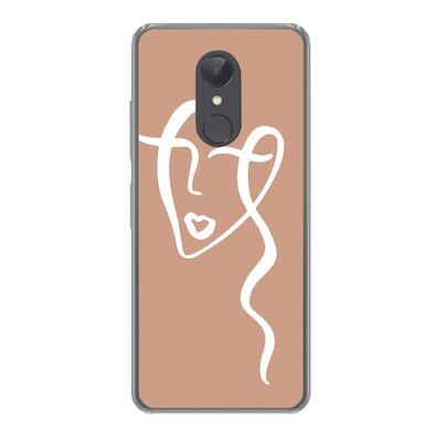 Hülle für Xiaomi Redmi 5 - Frau - Gesicht - Abstrakt - Silikone