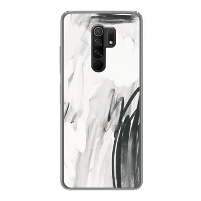 Hülle für Xiaomi Redmi 9 - Kunst - Schwarz - Weiß - Abstrakt - Silikone