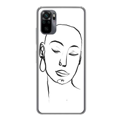 Hülle für Xiaomi Redmi Note 10 - Frau - Gesicht - Porträt - Silikone
