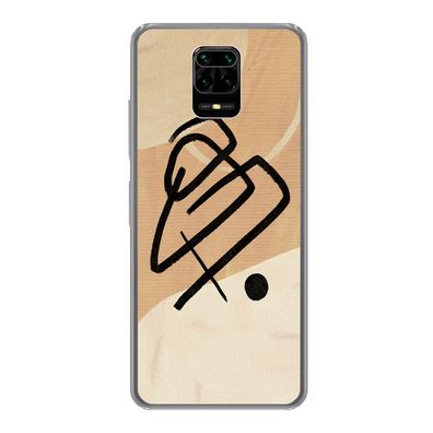 Hülle für Xiaomi Redmi Note 10 Lite - Schwarz - Design - Braun - Silikone