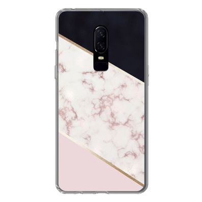 Hülle für OnePlus 6 - Marmor - Roségold - Luxus - Silikone