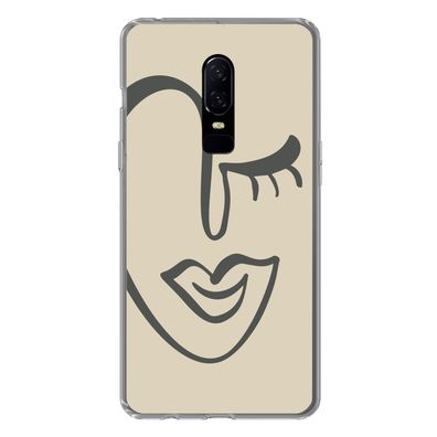 Hülle für OnePlus 6 - Frau - Gesicht - Kunst - Silikone