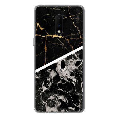 Hülle für OnePlus 7 - Marmor - Gold - Luxus - Silikone